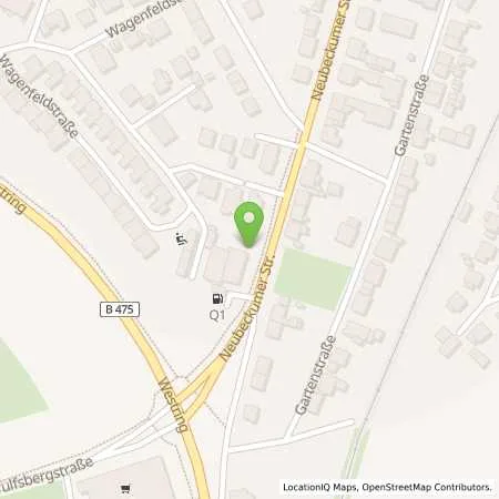 Standortübersicht der Tankstelle Q1 Tankstelle in 59320 Ennigerloh