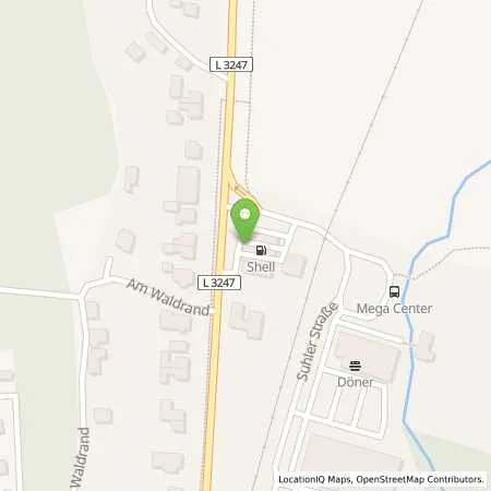 Standortübersicht der Tankstelle Shell Schleusingen Suhler Str. 56 in 98553 Schleusingen