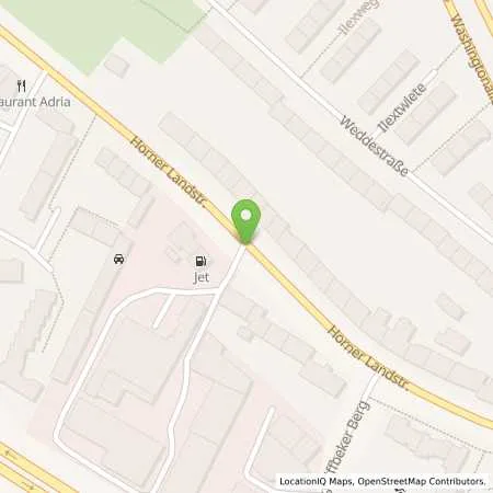Standortübersicht der Tankstelle JET HAMBURG HORNER LANDSTR. 380 in 22111 HAMBURG
