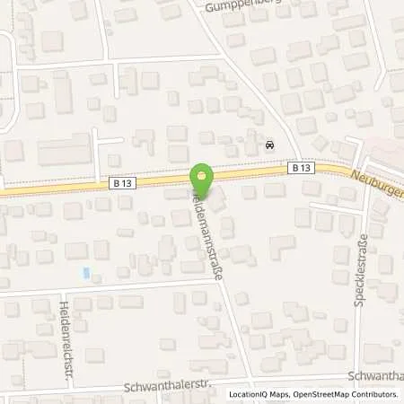 Standortübersicht der Tankstelle JET INGOLSTADT NEUBURGERSTR. 20 in 85049 INGOLSTADT