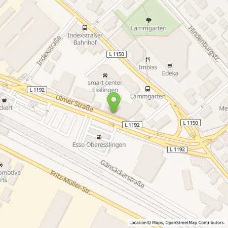 Standortübersicht der Tankstelle Esso Tankstelle in 73728 ESSLINGEN