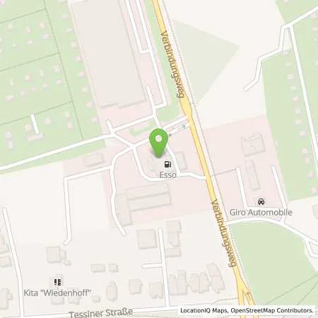 Standortübersicht der Tankstelle Esso Tankstelle in 18055 ROSTOCK