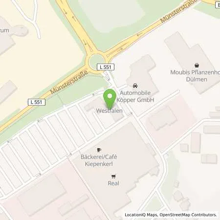 Standortübersicht der Tankstelle Maria Klink in 48249 Dülmen