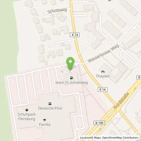 Standortübersicht der Tankstelle Flensburg (24944), Schottweg 96 in 24944 Flensburg