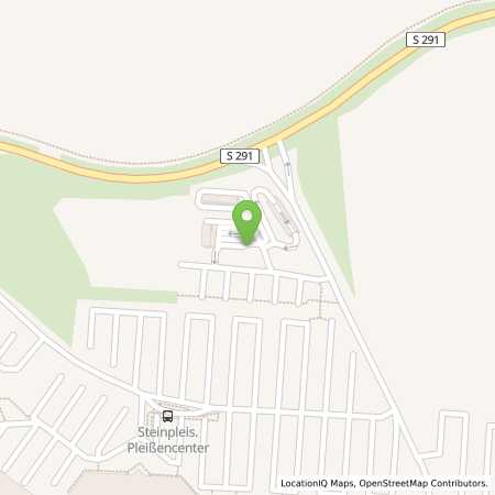Standortübersicht der Benzin-Super-Diesel Tankstelle: Supermarkt-Tankstelle WERDAU OT STEINPLEIS STIFTSTR. 6-8 in 08412, WERDAU OT STEINPLEIS