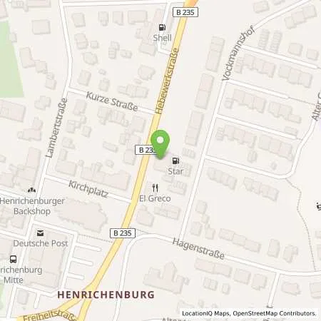 Standortübersicht der Tankstelle star Tankstelle in 44581 Castrop-Rauxel