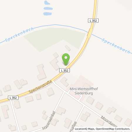 Standortübersicht der Benzin-Super-Diesel Tankstelle: Raiffeisen-Warengenossenschaft Groß Lessen-Diepholz eG in 27254, Siedenburg