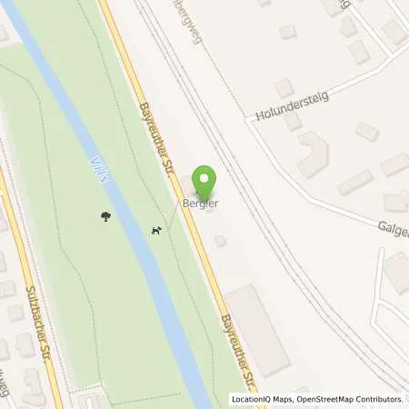 Standortübersicht der Tankstelle Bergler Mineralöl GmbH, Amberg in 92224 Amberg