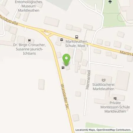 Standortübersicht der Tankstelle Leu Tankstelle in 95168 Marktleuthen