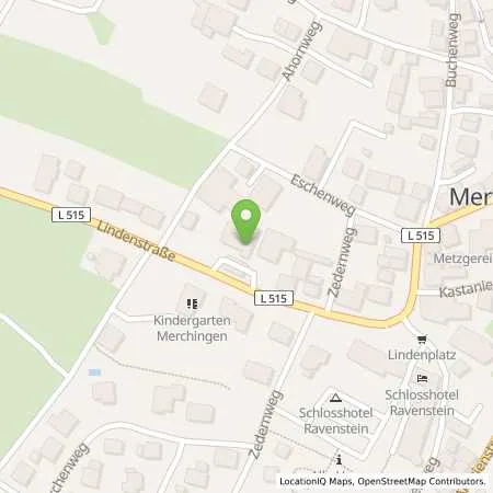 Standortübersicht der Tankstelle BAGeno Merchingen in 74747 Ravenstein (Merchingen)