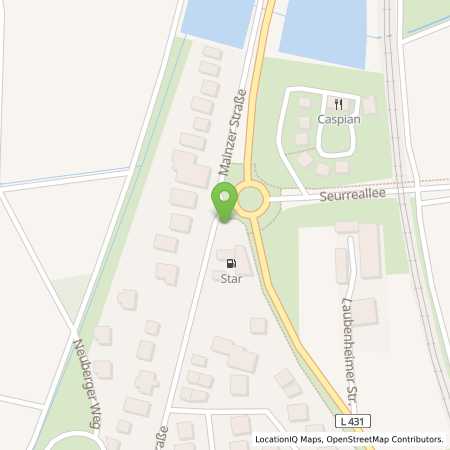 Standortübersicht der Benzin-Super-Diesel Tankstelle: star Tankstelle in 55294, Bodenheim