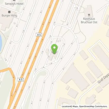 Standortübersicht der Tankstelle FORST BADEN BRUCHSAL OST in 76694 Forst Baden