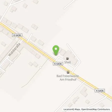 Standortübersicht der Tankstelle Shell Bad Freienwalde (Oder) Wriezener Str. 51 in 16259 Bad Freienwalde (Oder)