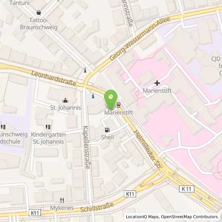 Standortübersicht der Tankstelle Shell Braunschweig Helmstedter Str 132 in 38102 Braunschweig