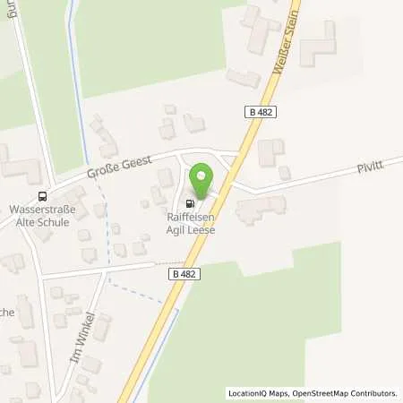 Standortübersicht der Tankstelle Raiffeisen Agil Leese eG in 32469 Petershagen (OT Wasserstraße)