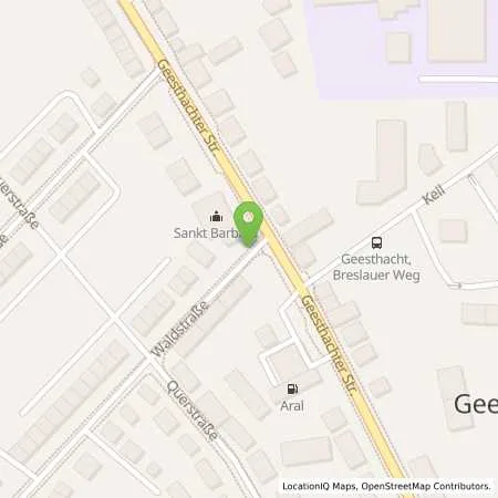 Standortübersicht der Tankstelle Aral Tankstelle in 21502 Geesthacht
