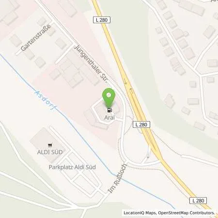 Standortübersicht der Tankstelle Aral Tankstelle in 57548 Kirchen