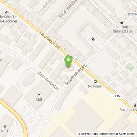 Standortübersicht der Tankstelle Esso Tankstelle in 73730 ESSLINGEN