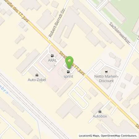 Standortübersicht der Tankstelle Sprint Dresden Strasse des 17. Juni Nr. in 01257 Dresden