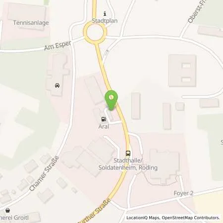 Standortübersicht der Tankstelle Aral Tankstelle in 93426 Roding