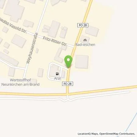 Standortübersicht der Tankstelle Aral Tankstelle in 91077 Neunkirchen am Brand