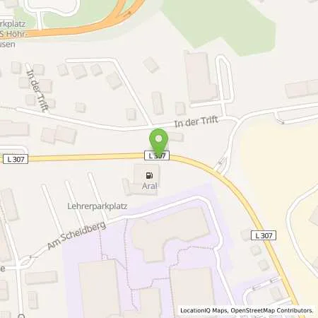 Standortübersicht der Tankstelle Aral Tankstelle in 56203 Höhr-Grenzhausen