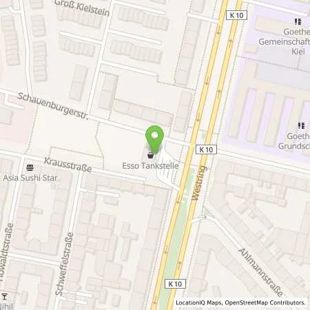Standortübersicht der Tankstelle Esso Tankstelle in 24118 KIEL