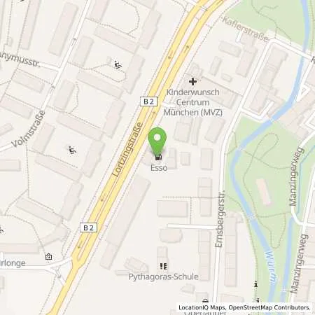 Standortübersicht der Tankstelle Esso Tankstelle in 81241 MUENCHEN