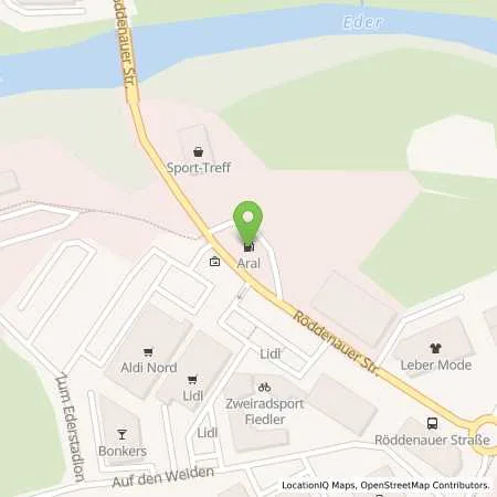 Standortübersicht der Tankstelle Aral Tankstelle in 35066 Frankenberg