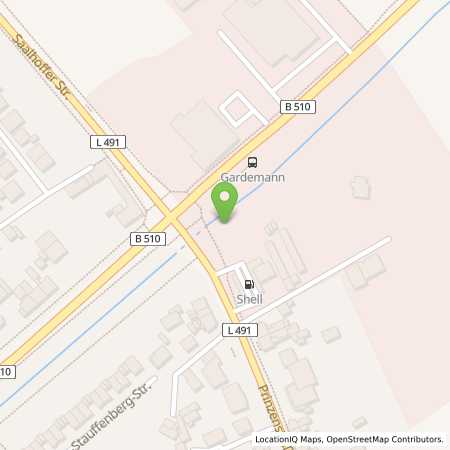 Standortübersicht der Benzin-Super-Diesel Tankstelle: Shell Kamp-Lintfort Prinzenstr. 11 in 47475, Kamp-Lintfort