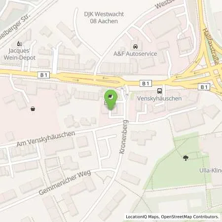 Standortübersicht der Tankstelle Esso Tankstelle in 52074 AACHEN