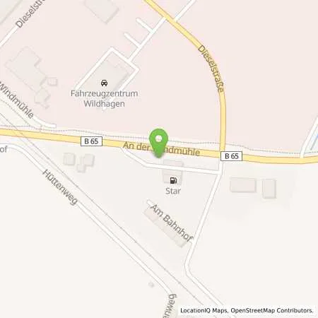 Standortübersicht der Tankstelle star Tankstelle in 30890 Barsinghausen