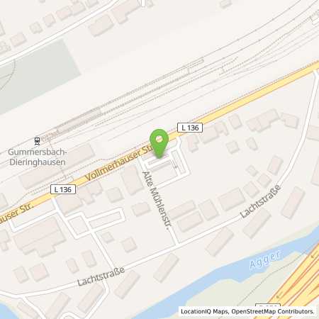 Standortübersicht der Benzin-Super-Diesel Tankstelle: BELL Oil in 51645, Gummersbach