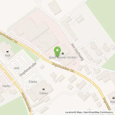 Standortübersicht der Tankstelle Josef Renner in 85283 Wolnzach