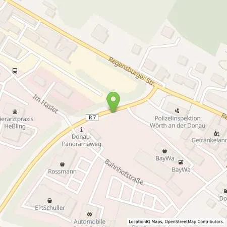 Standortübersicht der Tankstelle BayWa Tankstelle Wörth/Donau in 93086 Wörth/Donau