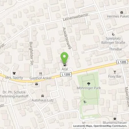 Standortübersicht der Tankstelle Aral Tankstelle in 70567 Stuttgart