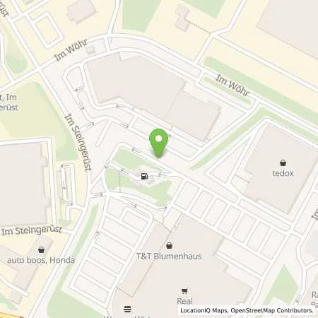 Standortübersicht der Tankstelle Supermarkt-Tankstelle RASTATT IM STEINGERUEST 65 in 76437 RASTATT