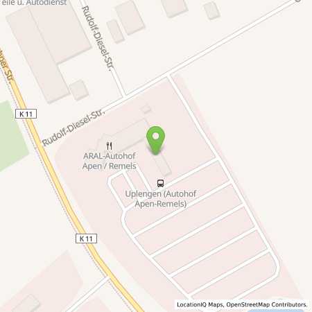 Standortübersicht der Benzin-Super-Diesel Tankstelle: Aral Tankstelle in 26670, Uplengen-Jübberde