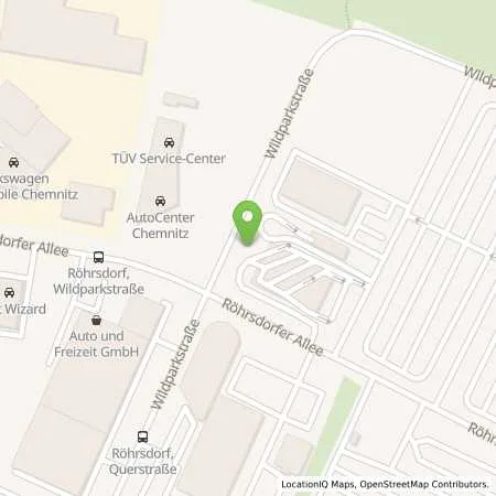 Standortübersicht der Tankstelle Supermarkt-Tankstelle ROEHRSDORF ROEHRSDORFER ALLEE 2 in 09247 ROEHRSDORF