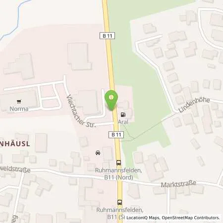 Standortübersicht der Tankstelle Aral Tankstelle in 94239 Ruhmannsfelden