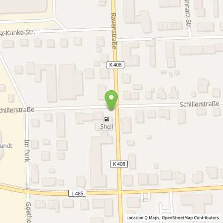 Standortübersicht der Tankstelle Shell Alfeld Schillerstr. 16 in 31061 Alfeld