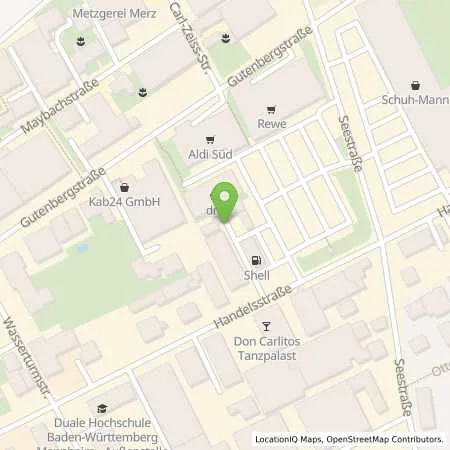 Standortübersicht der Tankstelle Shell Eppelheim Handelsstr. 6/1 in 69214 Eppelheim