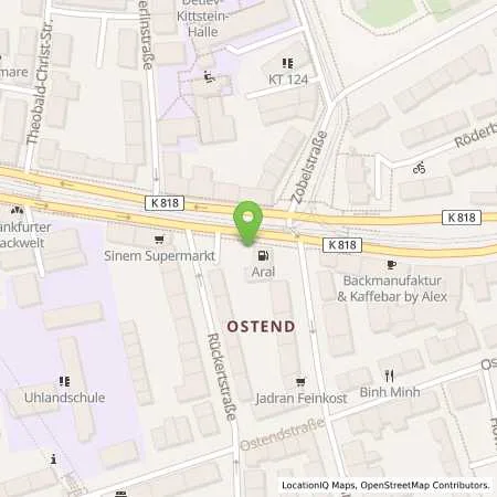 Standortübersicht der Tankstelle Aral Tankstelle in 60314 Frankfurt