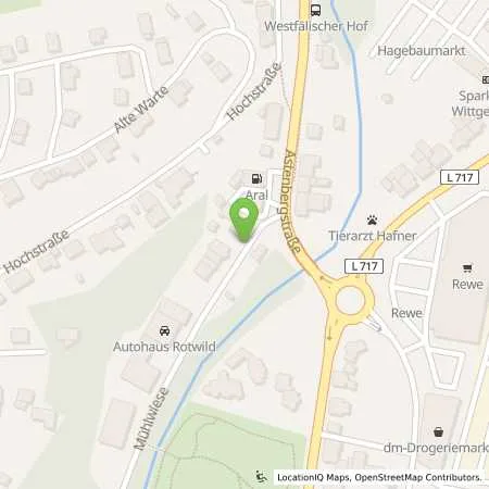 Standortübersicht der Tankstelle Aral Tankstelle in 57319 Bad Berleburg