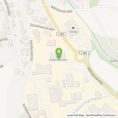 Standortübersicht der Tankstelle Auto-Bender GmbH in 74918 Angelbachtal (Michelfeld)