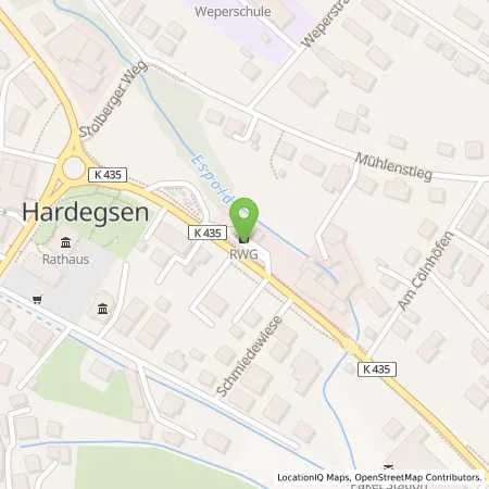 Standortübersicht der Tankstelle VR-Bank in Südniedersachsen eG in 37181 Hardegsen