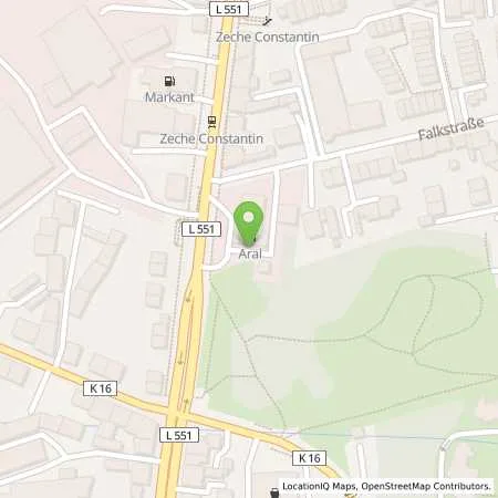 Standortübersicht der Tankstelle Aral Tankstelle in 44809 Bochum