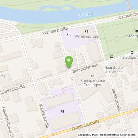 Standortübersicht der Tankstelle JET TUTTLINGEN BAHNHOFSTR. 72 in 78532 TUTTLINGEN