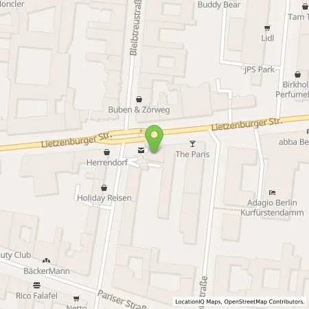 Standortübersicht der Tankstelle Sprint Berlin Lietzenburger Str. in 10719 Berlin