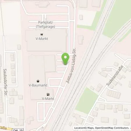 Standortübersicht der Tankstelle V-Baumarkt Buchloe in 86807 Buchloe